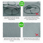 20 Holes Automatic Foldable Fishing Net Nylon Shrimp Crab Minnow Trap Fish Cast Net Fishing Tackle, 20 Holes