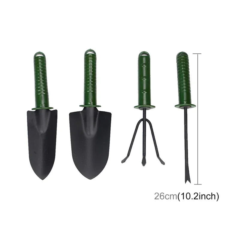 園藝工具園藝鏟叉耙塑料手柄園藝工具四件套園藝種植工具套裝，植物工具5