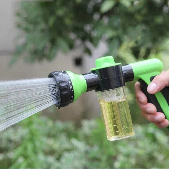 多功能汽車泡沫水槍花園澆水工具寵物淋浴灑水器，隨機顏色發貨，無水管，水槍