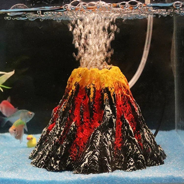 仿真樹植物草魚缸裝飾 火山岩景觀 創意假山樹脂裝飾 水族空氣泵，尺寸:S，8.5*5.5*2.0公分，尺寸:S，8.5*5.5*2.0公分