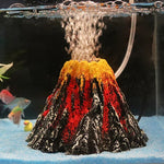 仿真樹植物草魚缸裝飾 火山岩景觀 創意假山樹脂擺件 水族箱氣泵，尺寸：L，15*9.5*3.3 cm，尺寸：L，15*9.5*3.3 cm