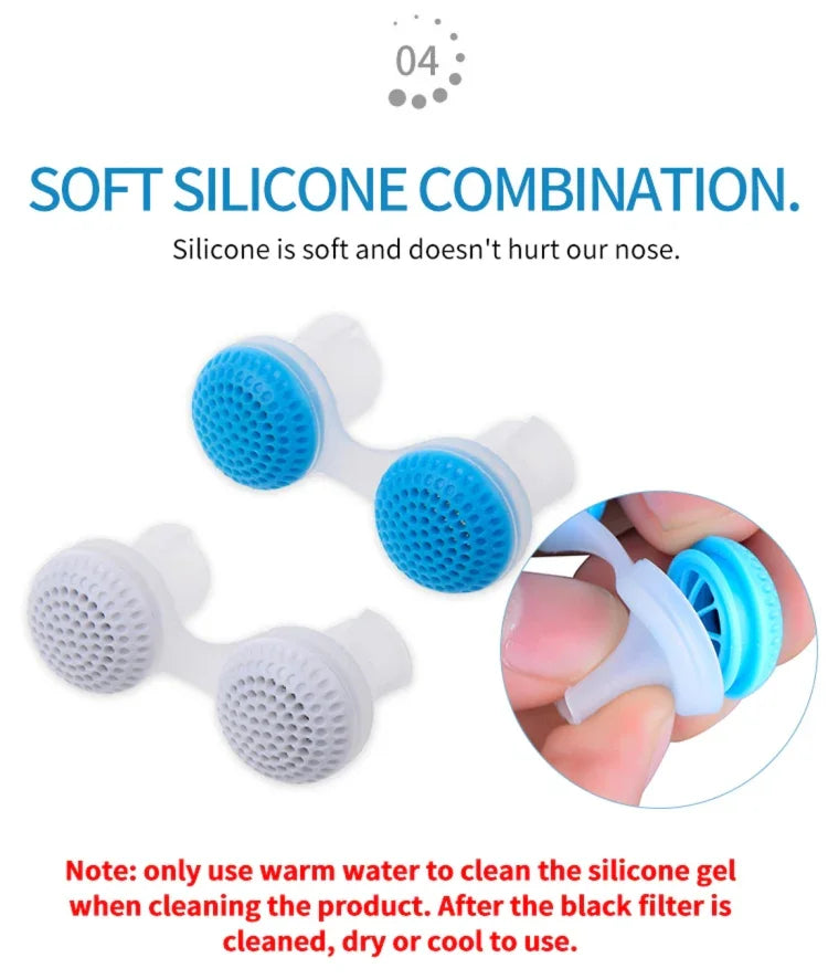 2支2合1 ABS矽膠防打鼾空氣淨化器