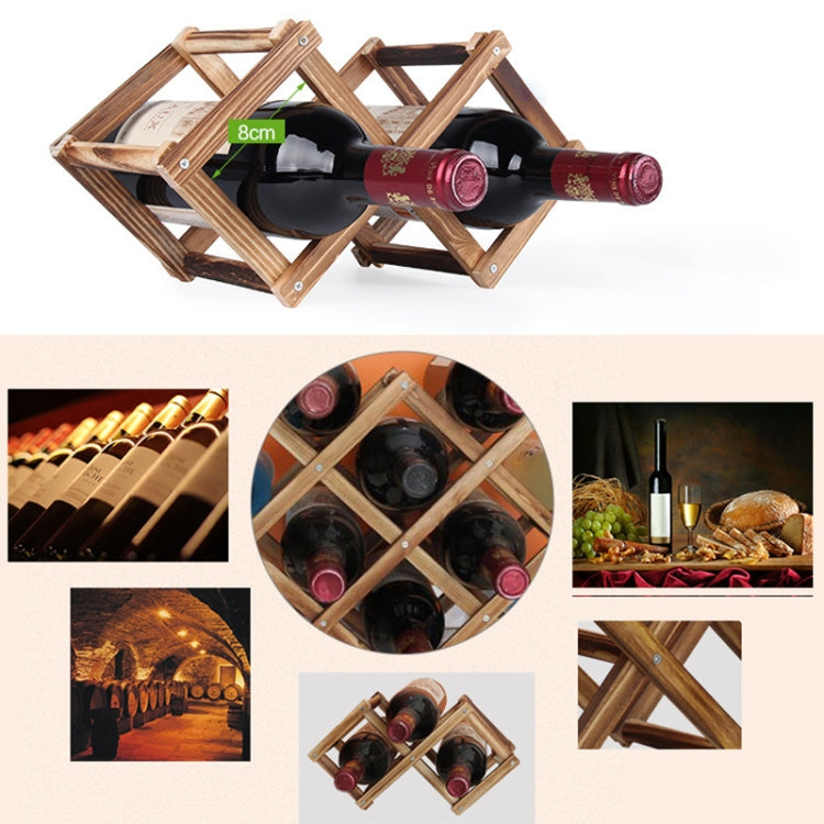 6瓶架可折疊酒架木製酒架廚房酒吧展示架，6瓶