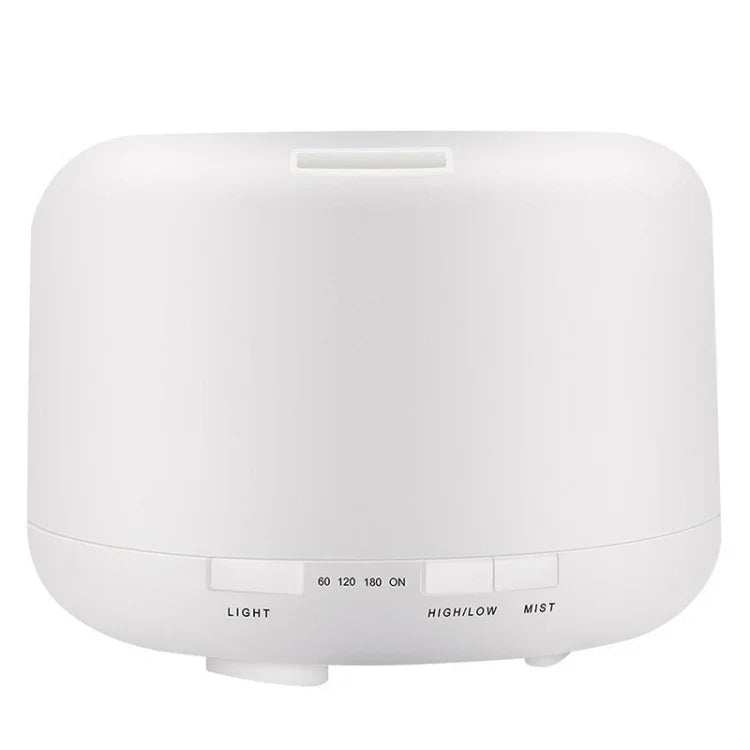 T500 遙控透明白色空氣加濕器 自動酒精噴霧器 精油擴香器 超聲波霧化器 超聲波香薰擴散器 帶彩色 LED，容量：500ml，DC 24V，美規插頭，透明白色（500ml），木紋（500ml）