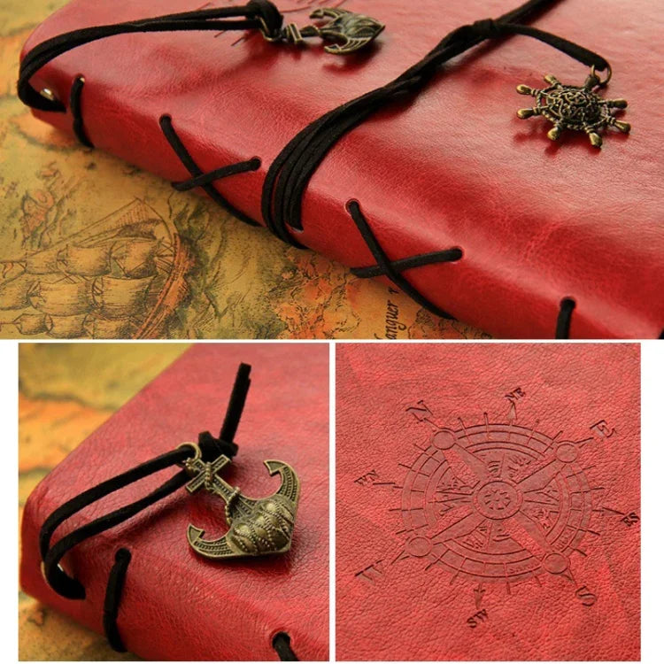 DIY 創意散頁式復古仿皮綁帶兒童成長紀念相冊，綁帶