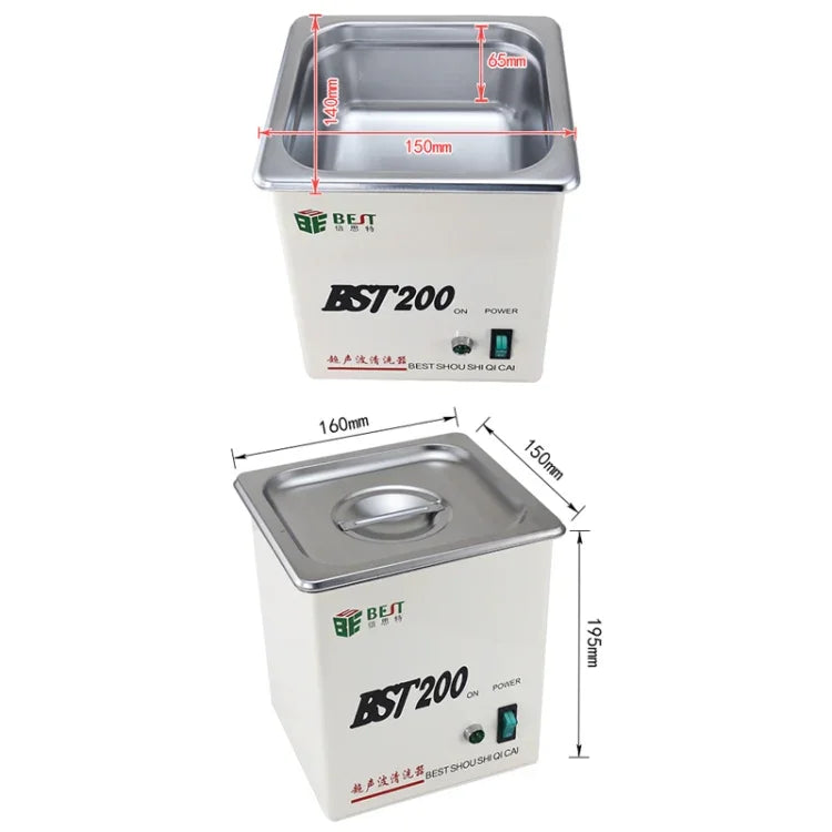 BEST-200 1.5L不鏽鋼超聲波清洗機（電壓220V），BEST-200 1.5L