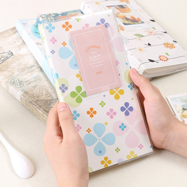 3 吋 DIY 創意插入式迷你精美相冊，四葉草圖案，多樹乾燥圖案，森林鹿圖案，鐵塔圖案，小燕子圖案，大白圖案