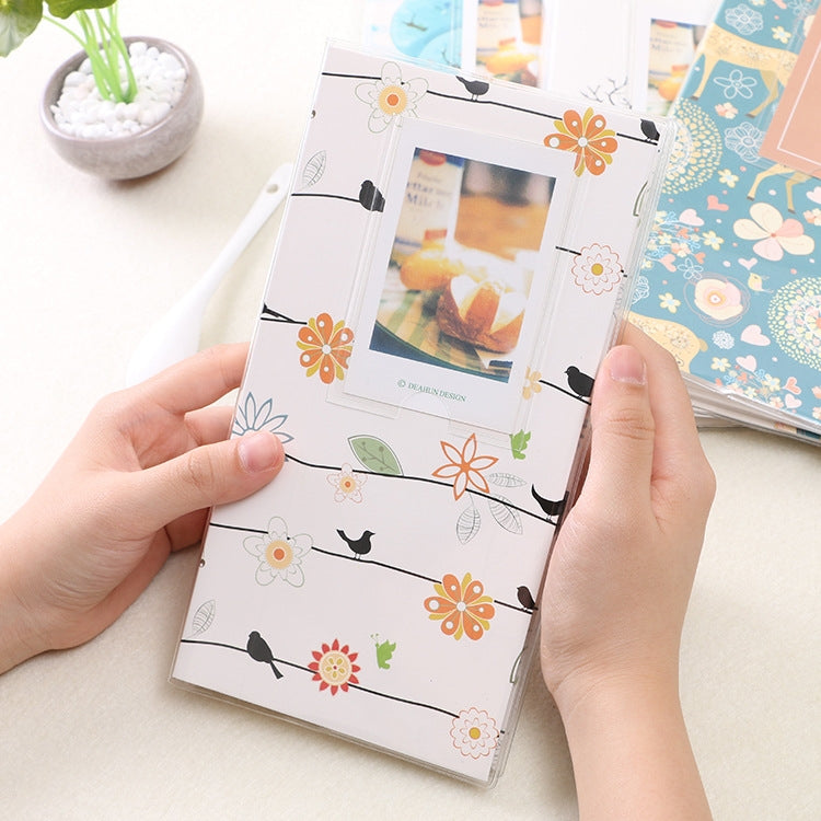 3 吋 DIY 創意插入式迷你精美相冊，四葉草圖案，多樹乾燥圖案，森林鹿圖案，鐵塔圖案，小燕子圖案，大白圖案