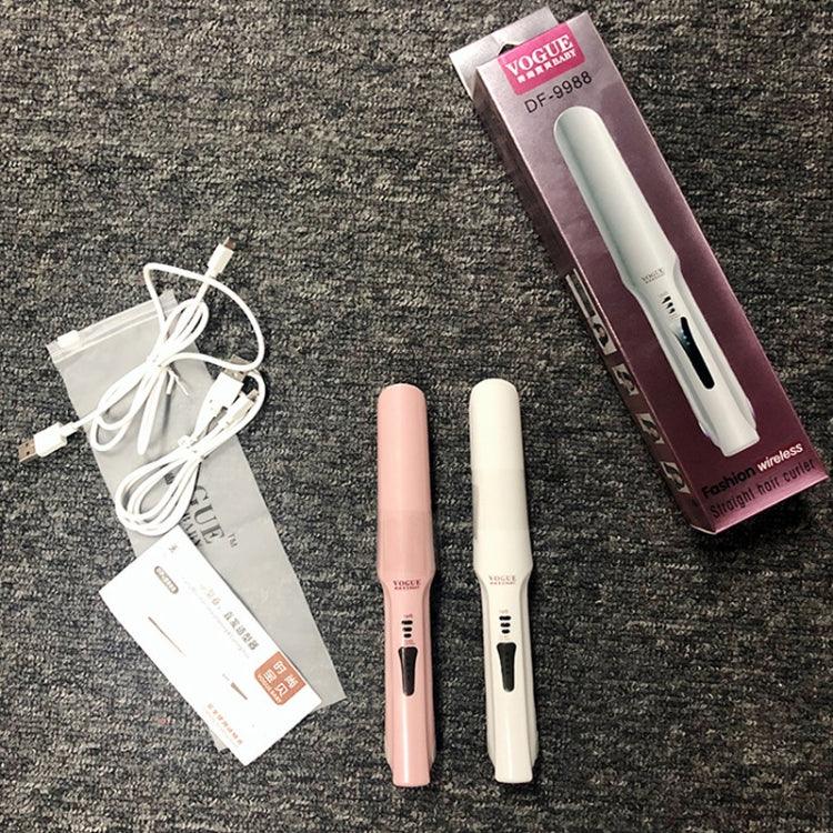 無線迷你USB充電直髮器捲髮器雙用髮夾