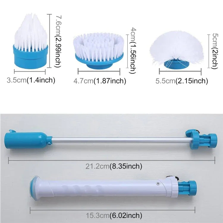 多功能浴缸及瓷磚刷無線電動旋轉清潔刷套裝，適用浴室地板牆面，澳洲插頭