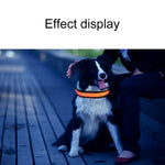 中大型犬寵物太陽能+USB充電LED燈項圈，頸圍尺寸：S，35-40cm，尺寸：S