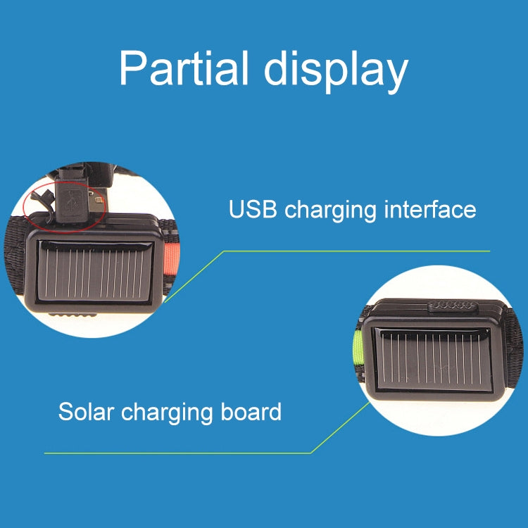中大型犬寵物太陽能+USB充電LED燈項圈，頸圍尺寸：L，50-60cm，尺寸：L