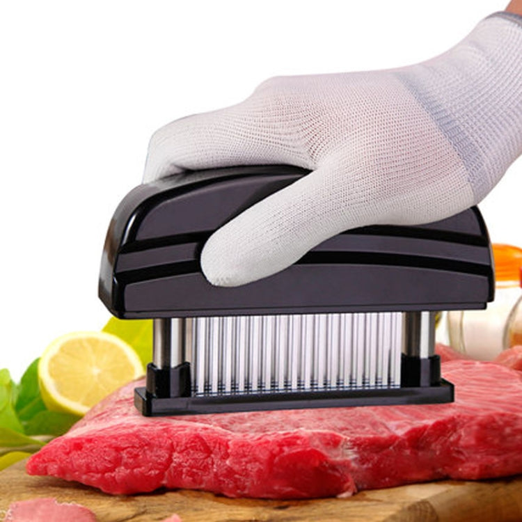 48針超尖銳不鏽鋼刀片肉類嫩化器，適用雞肉、牛排、牛肉、豬肉、魚肉，15x11.3x3.5cm