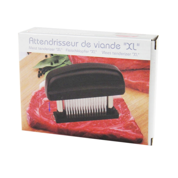 48針超尖銳不鏽鋼刀片肉類嫩化器，適用雞肉、牛排、牛肉、豬肉、魚肉，15x11.3x3.5cm