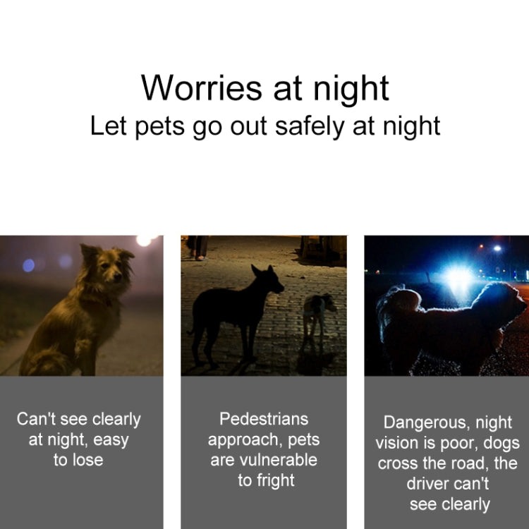 LED夜燈寵物安全頸圈 矽膠吊飾