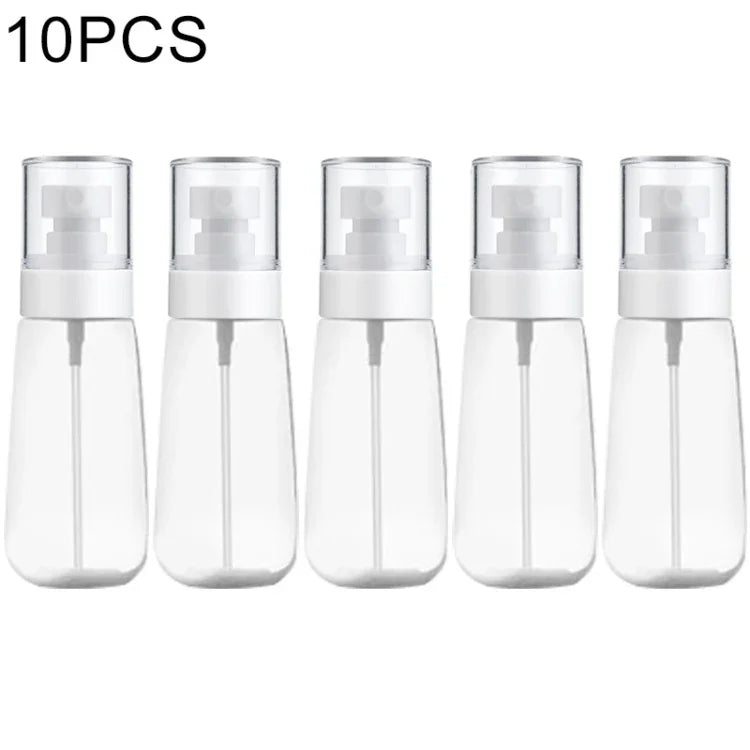 10 個便攜可重複填充塑膠細霧香水噴霧瓶透明空噴霧瓶，80ml，80ml