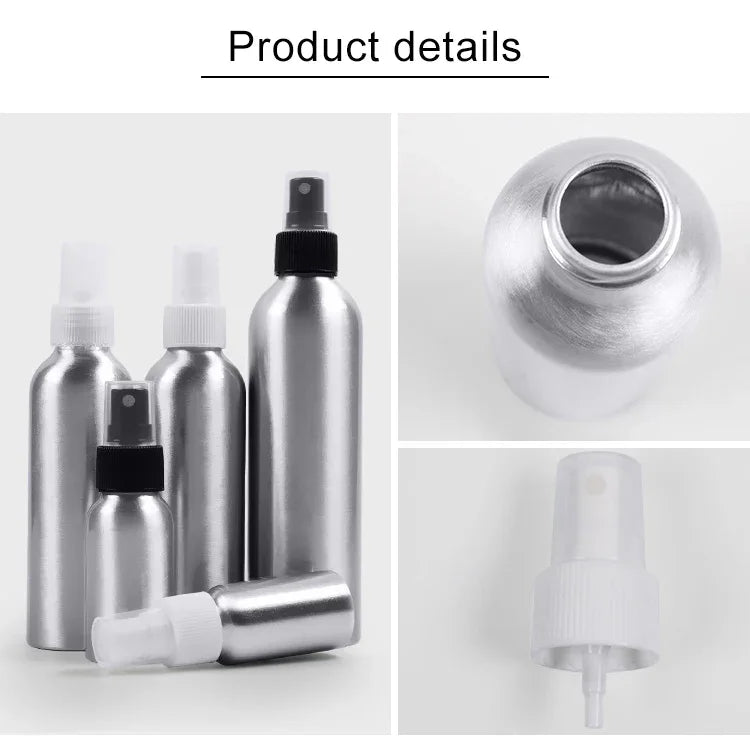 可重填玻璃細霧噴霧瓶 鋁瓶，50ml，50ml