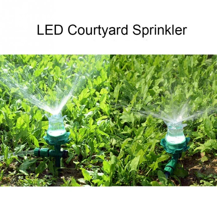 LED發光草坪灑水器自動灑水花園戶外灌溉噴嘴，LED草坪灑水器