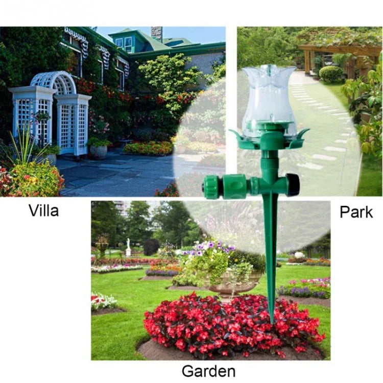 LED發光草坪灑水器自動灑水花園戶外灌溉噴嘴，LED草坪灑水器