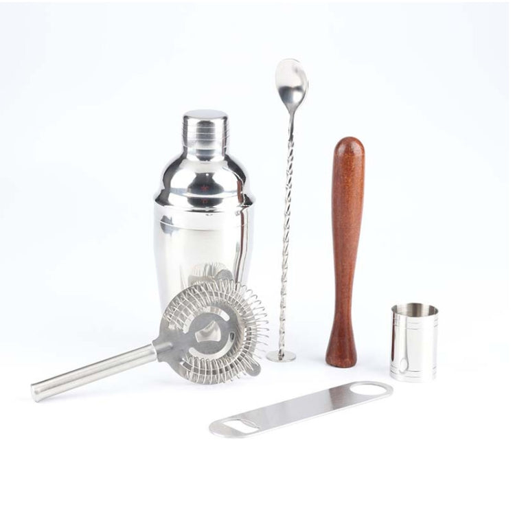 7 合 1 不鏽鋼葡萄酒雞尾酒搖酒器工具套裝附布袋，容量：350ml，350ml