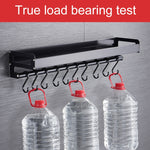 30cm Kitchen Multi-function Wall Hanging Holder Seasoning Storage Rack, 30cm(Black)