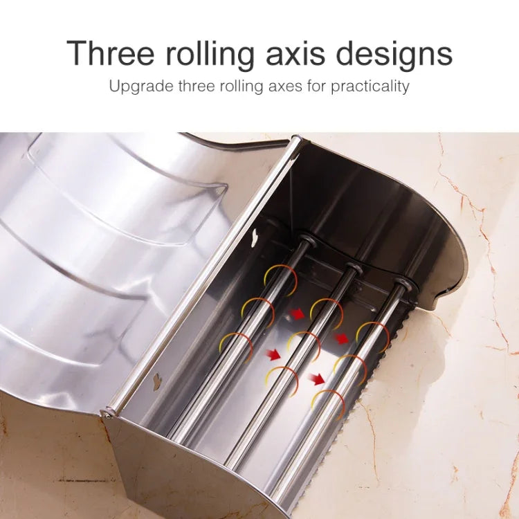 K8 304不銹鋼浴室壁掛防水亮光紙巾卷架，K8