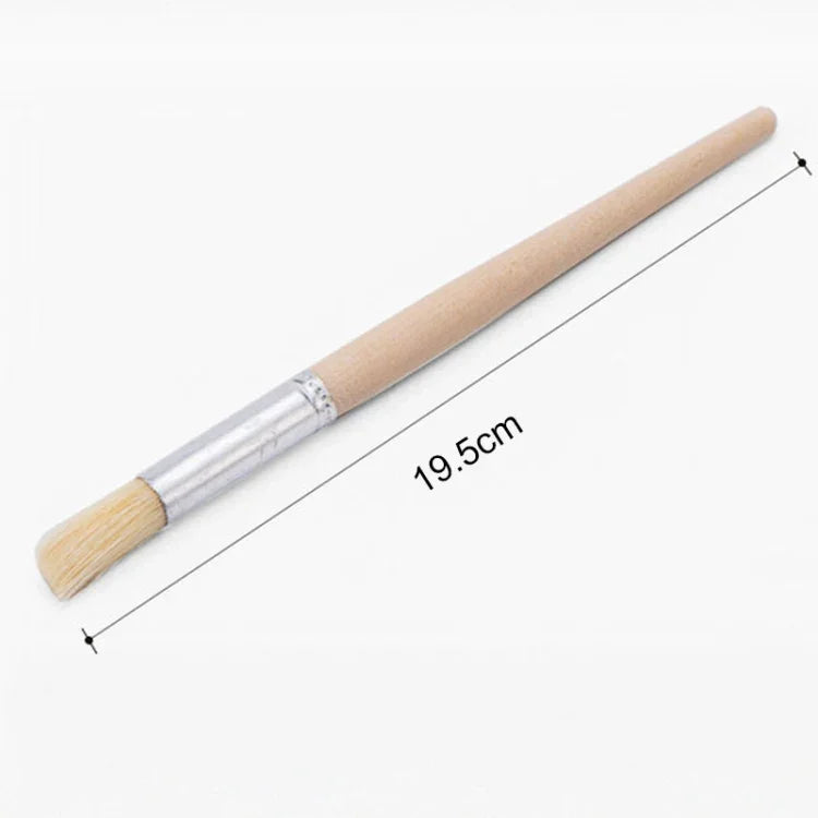 2支木柄毛刷咖啡研磨機除塵清潔刷，長度：19.5cm，清潔刷