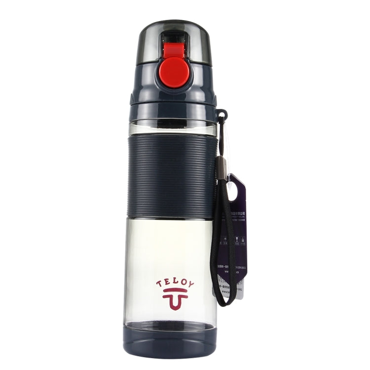 Teloy TNY-9601 650ML 便攜翻蓋太空杯瓶，適用水溫：﹣20 ~ 120攝氏度，TNY-9601（深灰+紅）