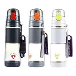 Teloy TNY-9601 650ML 便攜翻蓋太空杯瓶，適用水溫：﹣20 ~ 120攝氏度，TNY-9601（深灰+紅）
