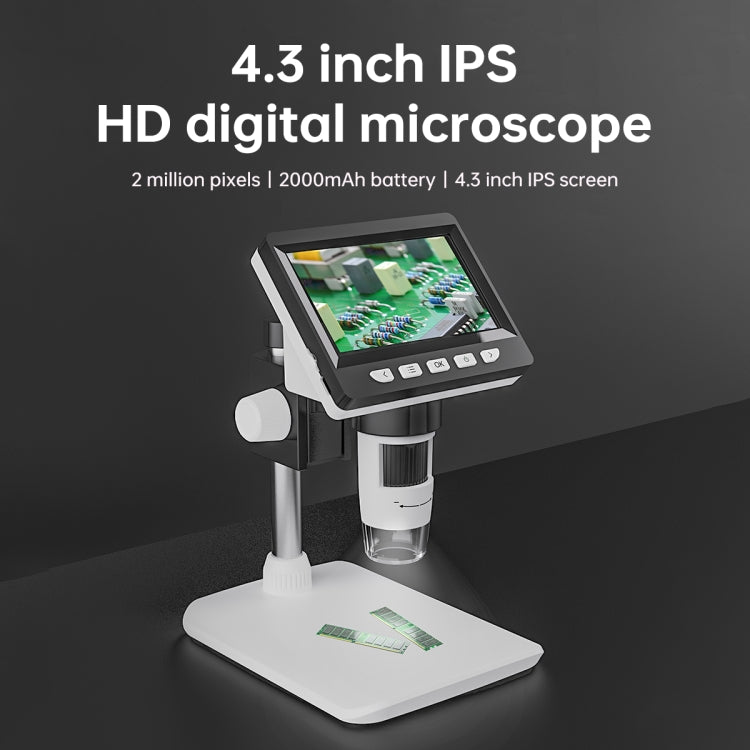 50倍-1000倍1080P便攜電子數字桌面顯微鏡帶LED燈，HC5230
