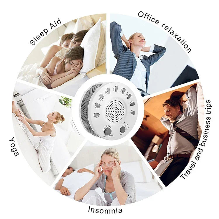 白噪音機睡眠輔助裝置，改善睡眠，帶九段定時音樂，UNM-GH-006