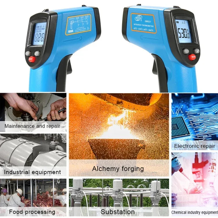 BENETECH GM531 手持式烹飪數字紅外線溫度計，測量範圍：-50~530°C，GM531