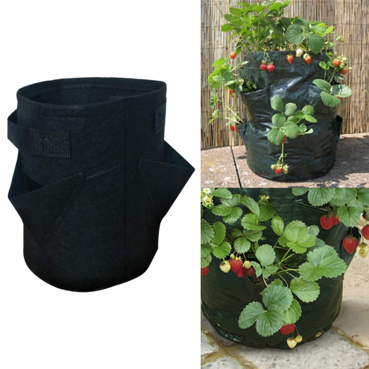 6口袋26L / 7加侖無紡布草莓種植袋，尺寸：30X35cm，尺寸：30X35cm