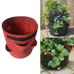 6口袋26L / 7加侖無紡布草莓種植袋，尺寸：30X35cm，尺寸：30X35cm