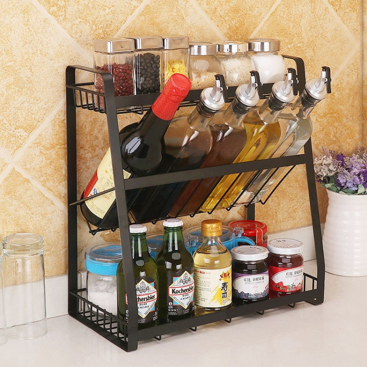創意廚房三層收納架調味料架，2個