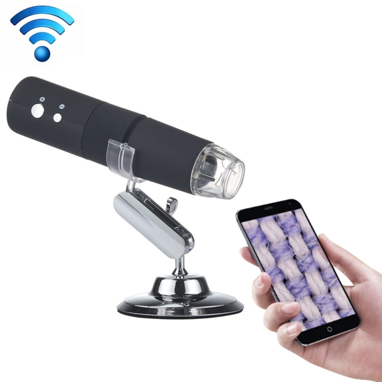 50X~1000X 放大鏡高清影像感測器 1920x1080P USB WiFi 數位顯微鏡，配 8 顆 LED 與專業支架