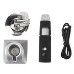 50X~1000X 放大鏡高清影像感測器 1920x1080P USB WiFi 數位顯微鏡，配 8 顆 LED 與專業支架