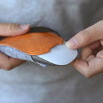 歐式彈性PU皮毛氈滑鼠收納袋，適用Apple Magic Mouse 2，歐式風格