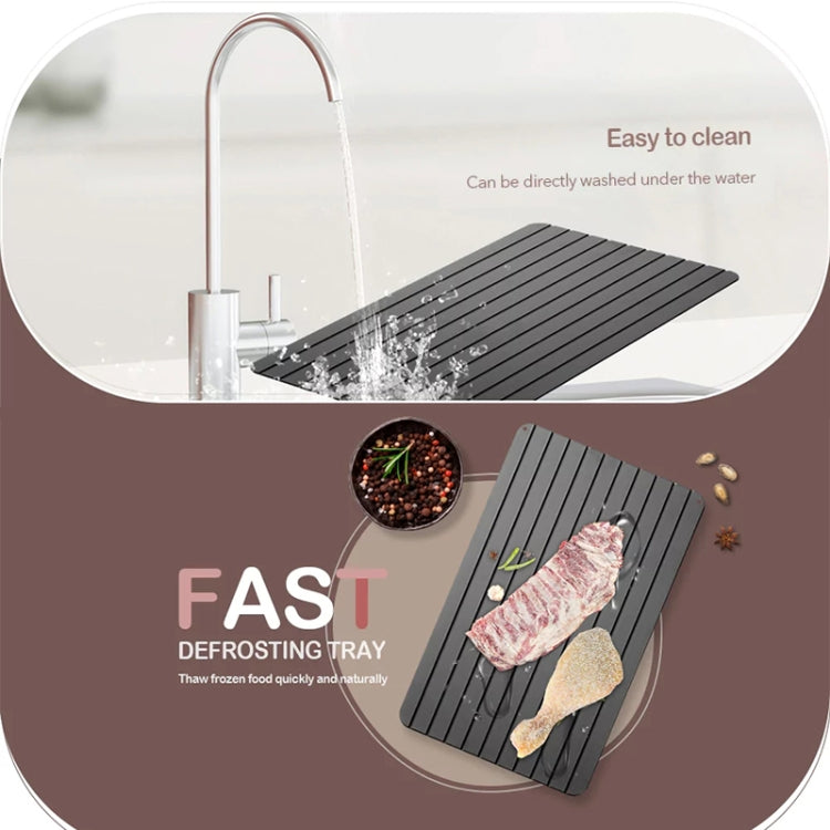 廚房工具快速解凍托盤解凍板冷凍食品無需電力解凍，尺寸：11.6 x 8英寸，中等3mm
