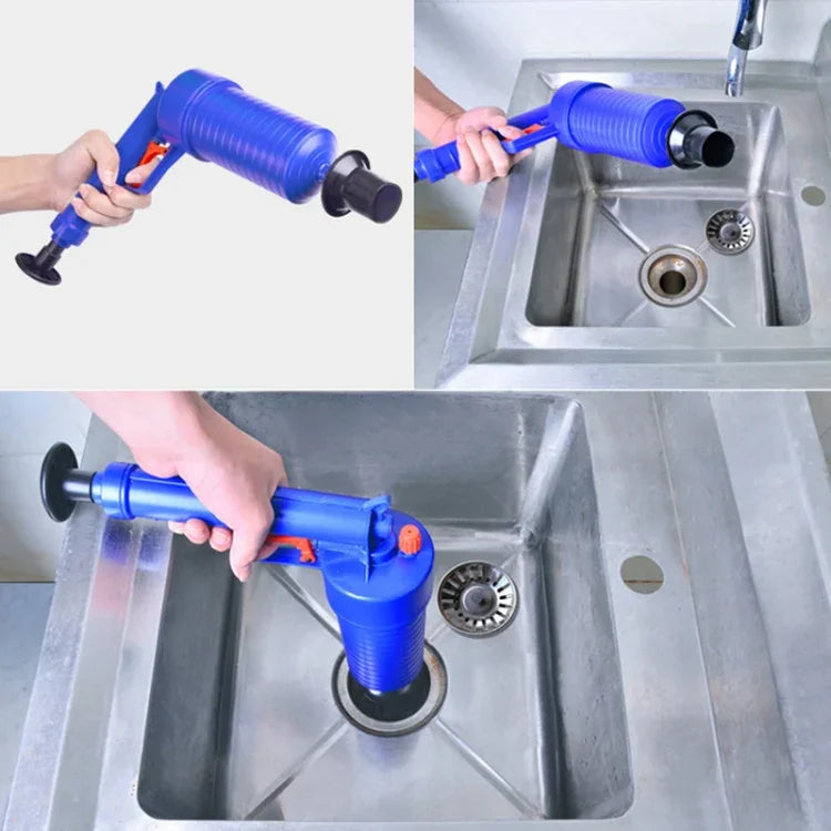 廚房馬桶高壓排水管水槽氣壓清潔器吸盤疏通器，壓力排水管