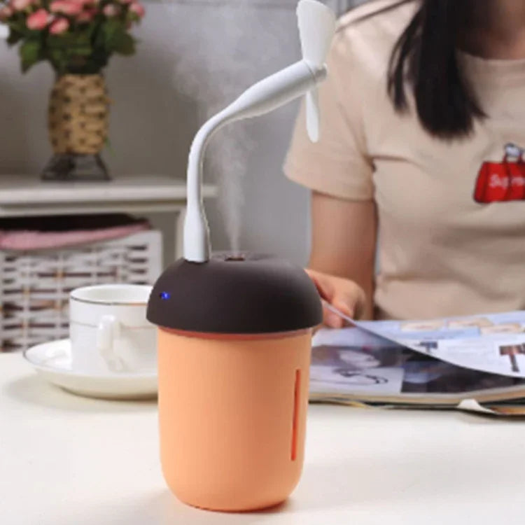3合1多功能USB充電蘑菇造型電動香薰精油超聲波香薰冷霧加濕器帶擴展USB接口