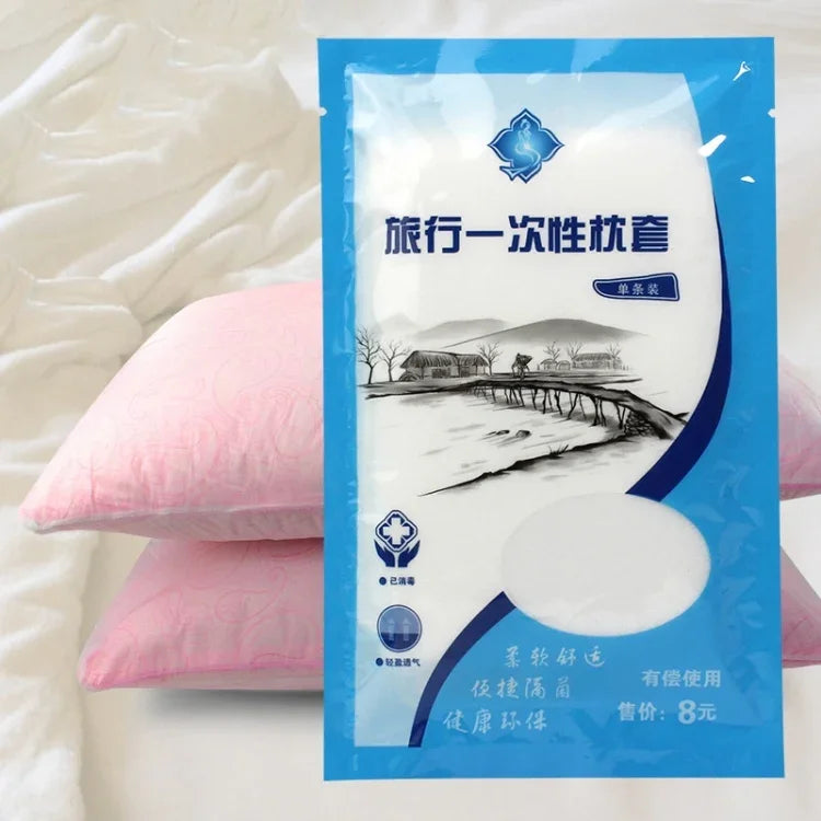 便攜一次性旅行無紡布枕套，尺寸：70x50cm，枕套