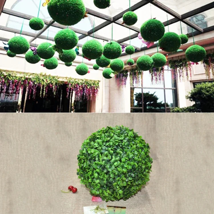 仿真阿格萊亞香花植物球修剪婚禮活動家居戶外裝飾掛飾，直徑：8.7 英寸，8.7 英寸