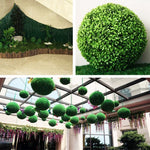 仿真綠色尤加利植物球修剪婚禮活動家居戶外裝飾掛飾，直徑：13.4 英寸，13.4 英寸