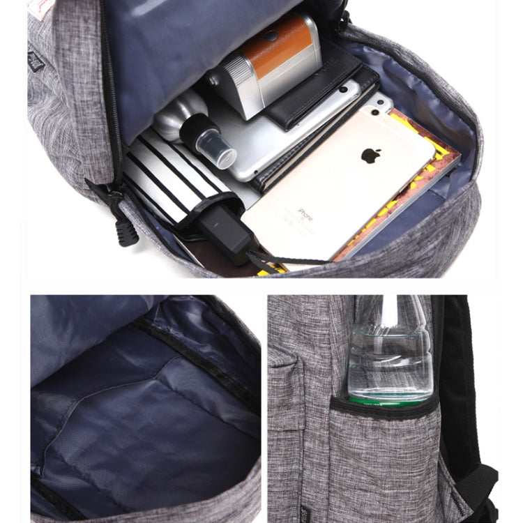 通用多功能帆布筆記型電腦肩背包，適用於13-15吋，尺寸：36x25x10cm