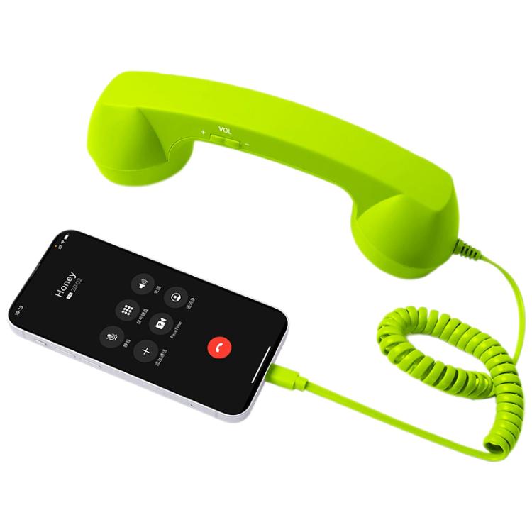 Type-C 插頭麥克風復古電話防輻射手機聽筒，Type-C
