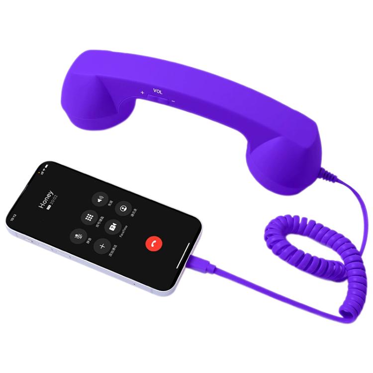 Type-C 插頭麥克風復古電話防輻射手機聽筒，Type-C