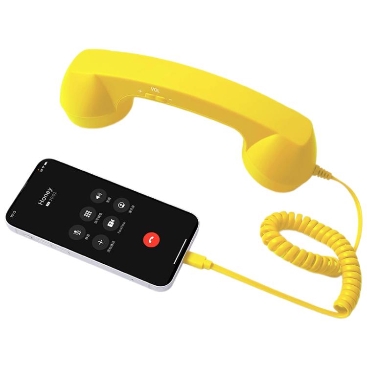 Type-C 插頭麥克風復古電話防輻射手機聽筒，Type-C