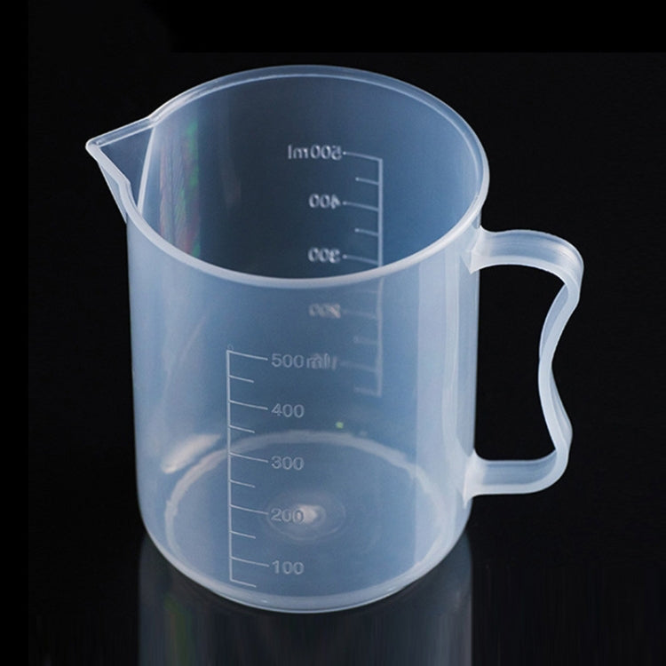 500ml PP塑料燒瓶數字量杯圓柱刻度量杯實驗室工具，500ml
