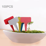 100PCS Floral Label Gardening Label T - type Label Insert Label Potted Label,Random Color Delivery, Plant Label 4